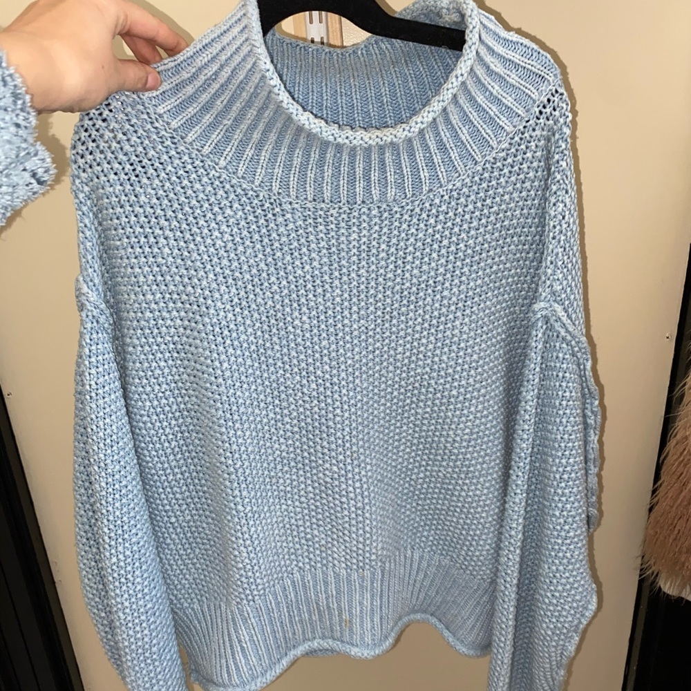 Cropped turtleneck sweater